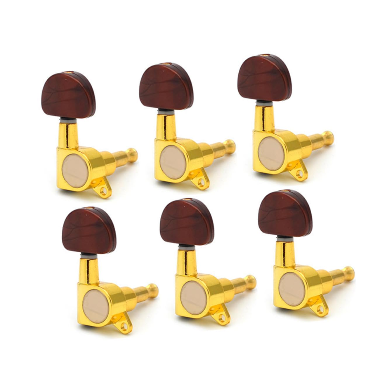 Yardwe 6pcs Guitar Tuning Pegs Essential Replacement for Old or Worn Sealed Guitar Machine Heads for Electric Wooden
