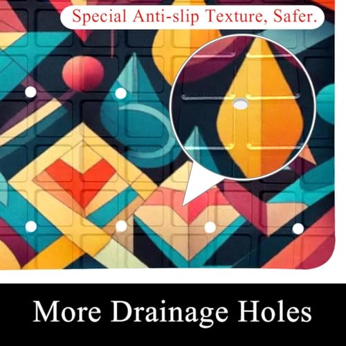 Tapis de bain séchage rapide antidérapant et drainant pour douche - 3