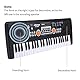 COMETX E-Piano 49 Tasten USB Elektronisches Orgel E-Piano mit Mikrofon Schwarz Digitale Musik Elektronisches Keyboard Eingebaute Stereo-Lautsprecher mit 16 Tönen 8 Rhythmen 6 Demo Songs 5 Percussion