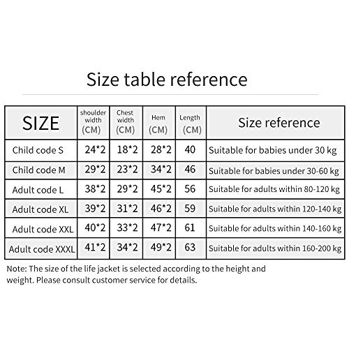 huayao Colete de natação para adulto, colete salva-vidas flutuante com barra luminosa de apito salva