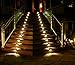 Solar Lights Outdoor Waterproof Deck Light, Solar Stair Lights Outside LED Step Lighting Stainless Steel for Paths Patio Garden Yard, Pack of 6