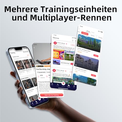 Raceable Lacuffy Walking Pad leise, Laufband für Zuhause Max 136 kg mit LCD-Anzeige und APP, Laufband Schreibtisch mit Training Couses und AI Traininging – Bild 6