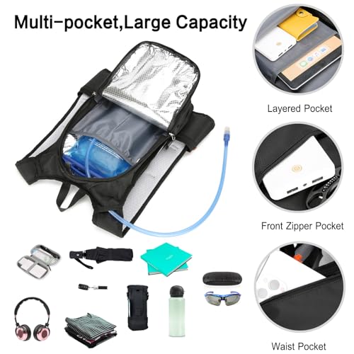 Mochila de senderismo impermeable ligera 18L negro miniatura 5