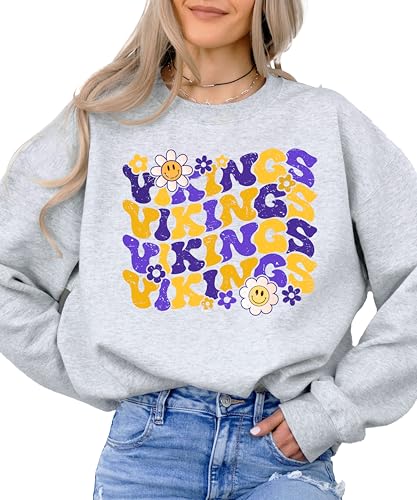 Olive Loves Apple Vikings Team Sweatshirt for Women, Teens &