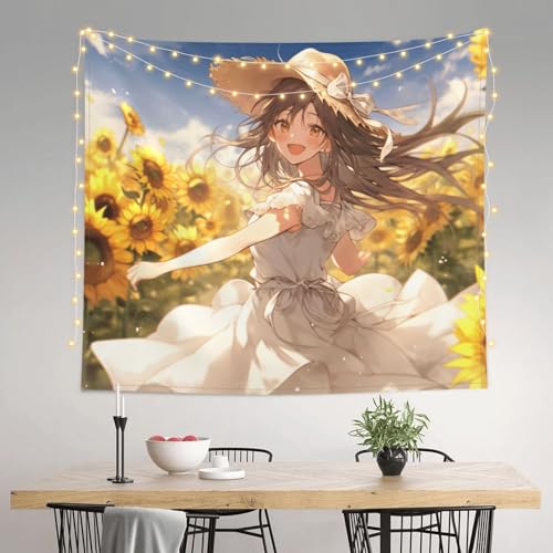 Tapiz con estampado de girasoles You Are My Sunshine, llena de optimismo y luz tu hogar 3