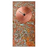 InTheTime 12-inch Copper Wall Clock Rectangular Large Silent Non-Ticking Unique Handmade - 7th Weddi