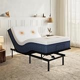 Emerspring Twin XL Adjustable Bed Frame + 12 Inch Gel Memory Foam Mattress,Wireless Remote and Massage & Head and Foot Incline,CertiPUR-US Certified & Fiberglass Free,Zero Gravity