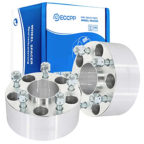 ECCPP 2pcs 2.5 inch hub Centric Wheel Spacers Adapters 5 Lug 5x4.75 to 5x4.75 with 12x1.5 Studs 70.5mm fits for Camaro for Corvette for S10 Wheel spacers kit