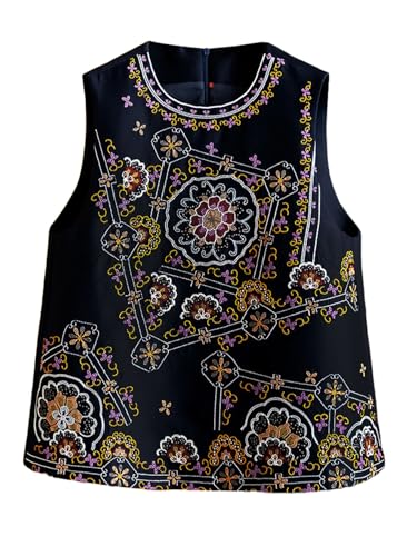 Chaleco de lana HangErFeng top étnico ideal para paseos de otoño