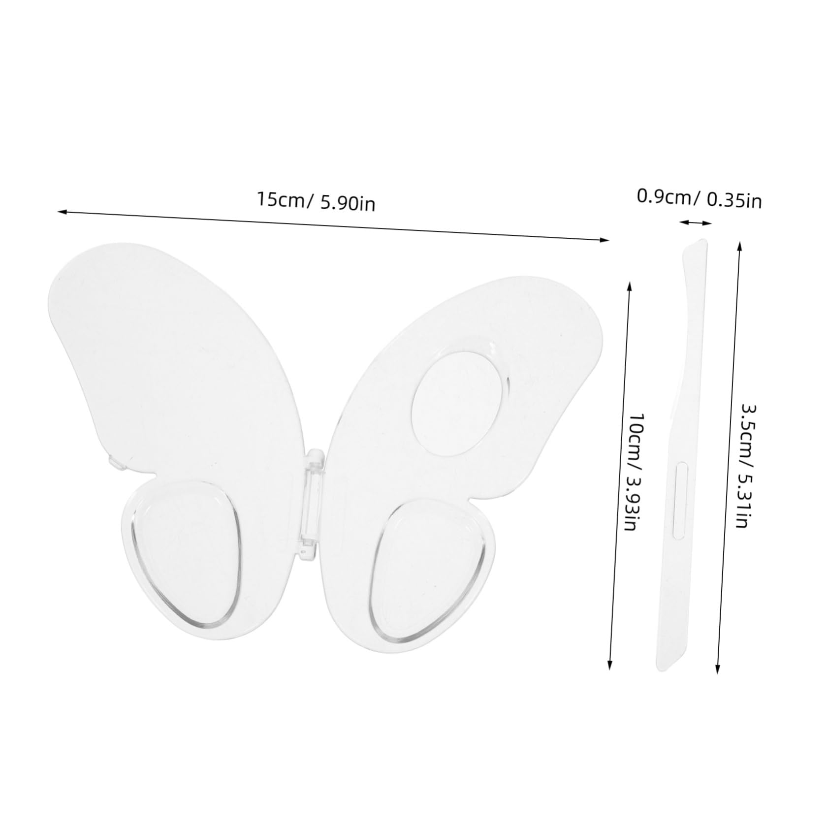 WOFASHPURET Foundation Mixing Palette Butterfly Shape Acrylic Makeup Tray Travel-friendly Makeup Artist's Essential