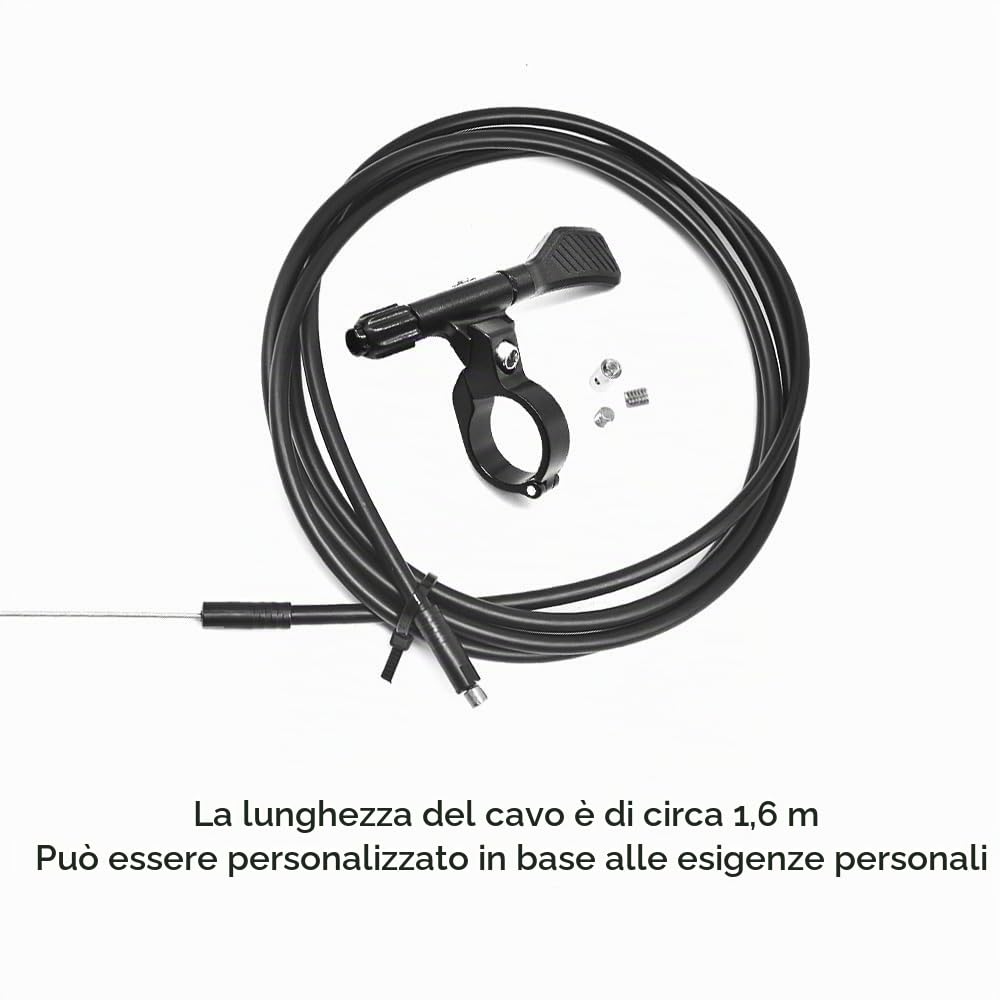 Reggisella Bicicletta,Tubo Sella Telescopico Alluminio con Cavo Controllo Manuale per MTB Bici da Strada BMX (30,9/31,6x395mm/30,9/31,6x345mm)