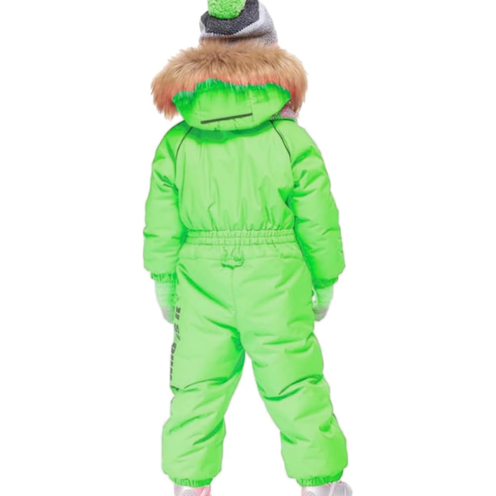 Tuta da Sci per Bambini con Cappuccio, Calda Tute da Neve Bambino e Ragazzi Impermeabile per Bambini, Giacca da Sci Invernale, Piumino per Sci Avventuroso all'aria Aperta,Campeggio
