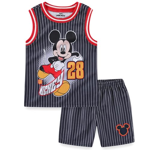 Image of Disney Mickey Mouse Boys Mesh Tank Top and Shorts Set for Toddler and Big Kids