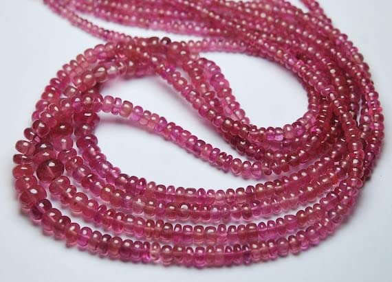 Saphir rose perles pour création de collier artisanal en pierres naturelles LKBEADS