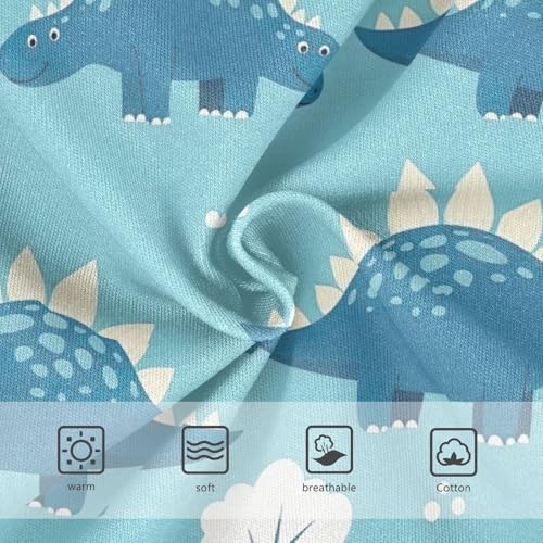 Girls Panties, Cute Blue Cartoon Dinosaurs Toddler Panties, Cotton Girls Underwear, 2T–8 Years3