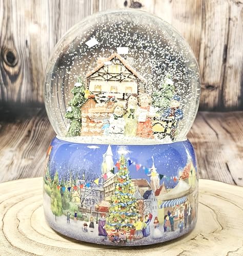 Schneekugel Weihnachten Spieluhr | Mega Schneekugel Nostalgischer...