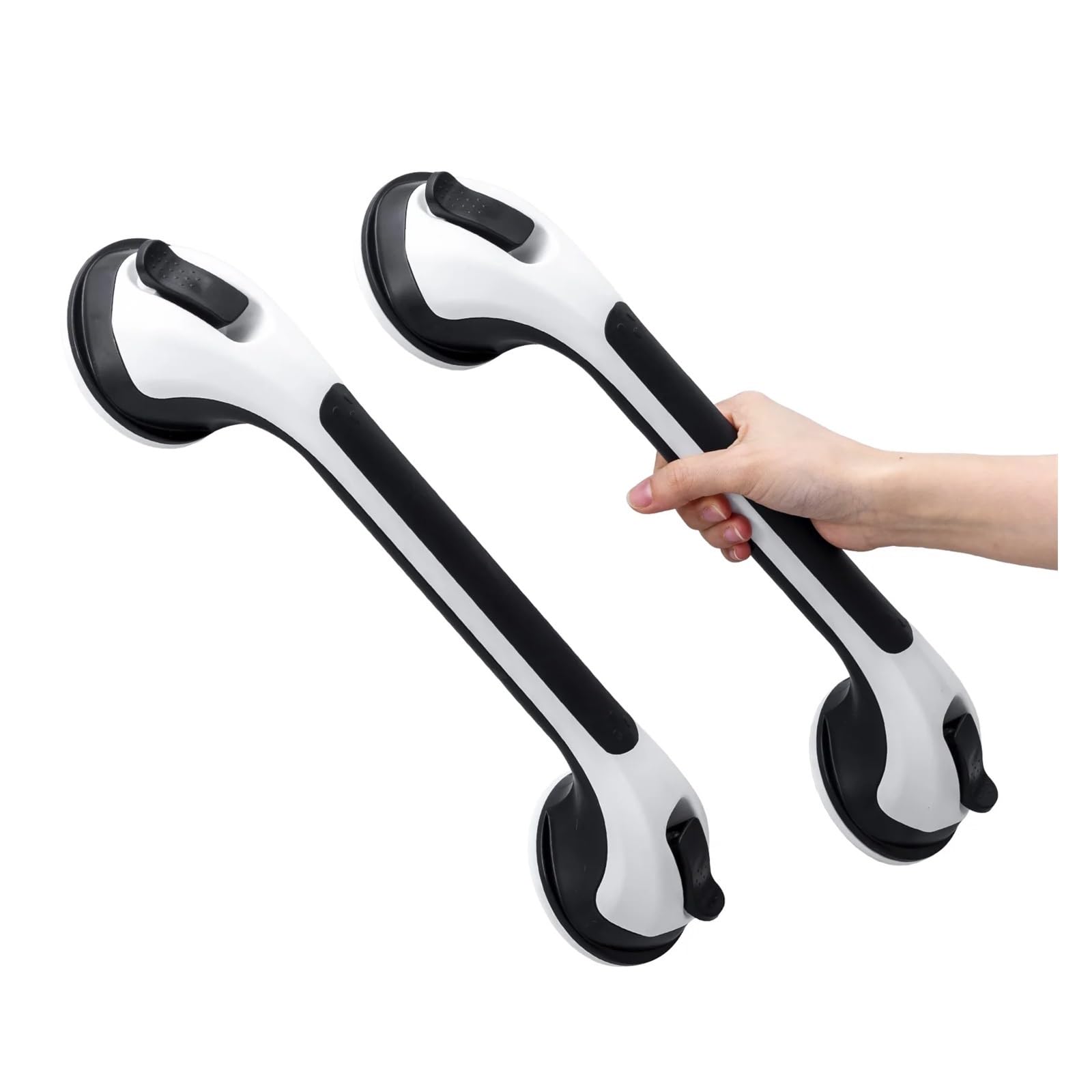 Lopjggyf 2Pcs Black Shower Grab Bar 1/ For Bathtubs Heavy Duty Bathroom Handle Removable Handrails For Seniors And Elderly For Showering(2Pcs Black)