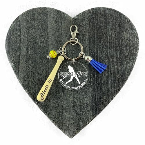 Softball Senior Gifts, Softball Senior Keychain, Softball Senior Night Gift, Softball Keychain, Softball Gifts, Softball Team Gift