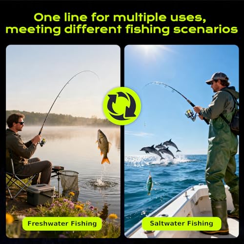 Image of Pre-Tied Dropper Loop Knots Fishing Line, 80 Knots Monofilament Leader with 5.5 inch Loop Diameter & 18 inch Spacing, Saltwater & Freshwater Fishing Knots Line for Sea Bass, Snapper, Cod