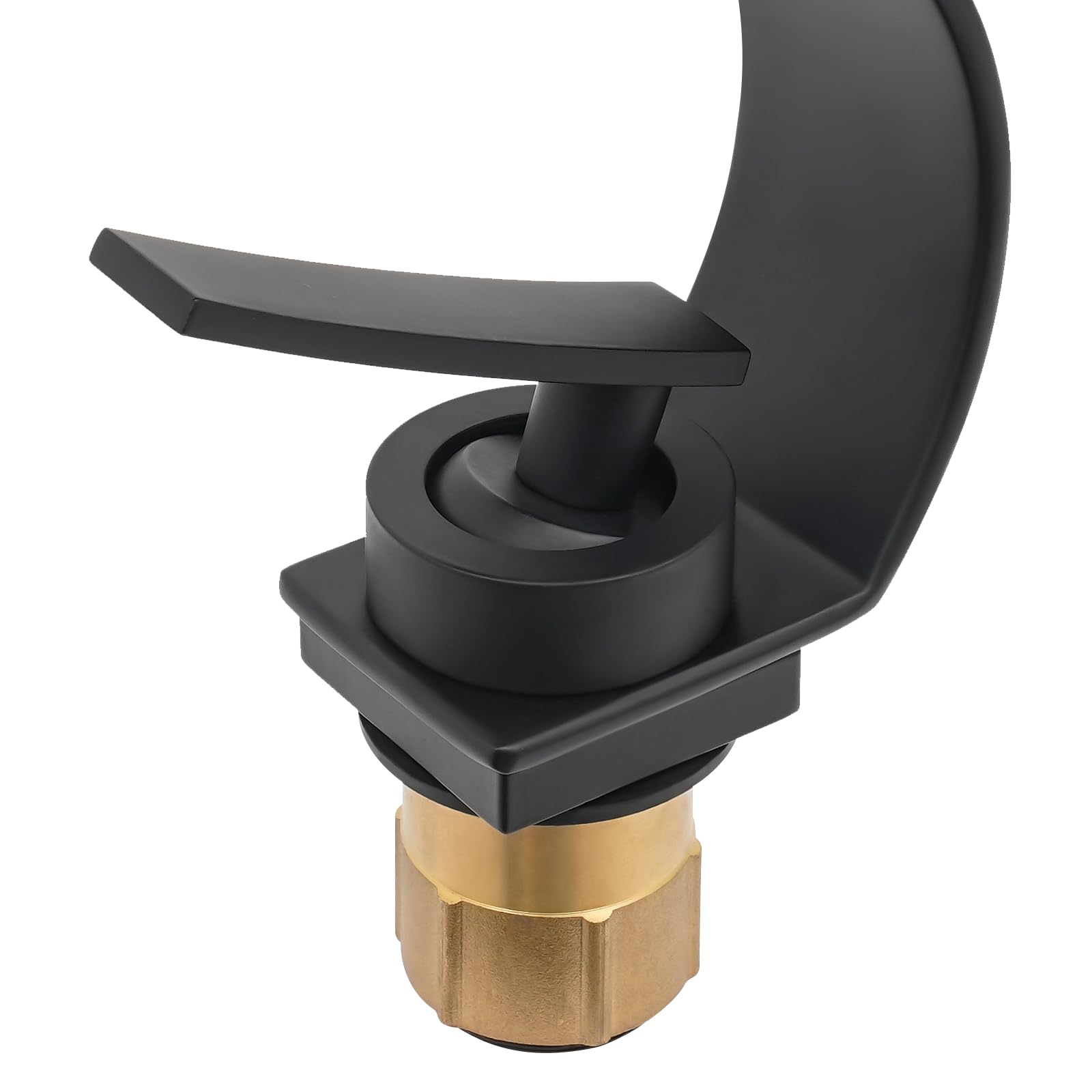 Grifo de lavabo con grifo monomando y cartucho de cerámica, grifo de lavabo con conexiones de 1/2 y 3/8 pulgadas, mangueras flexibles (orificio de 3,1 – 4,2 cm de diámetro), para casa y apartamento