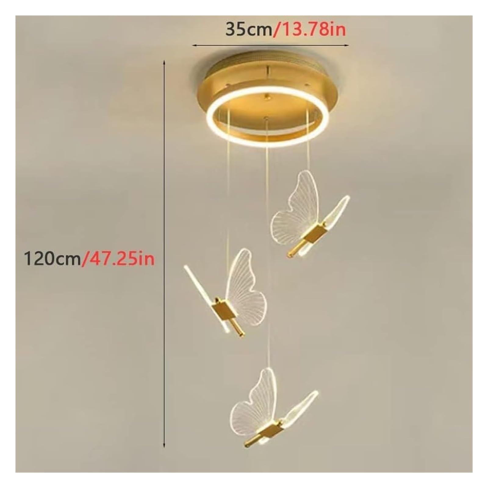 Modern LED Ceiling Light, 3-Color Dimmable Acrylic Ceiling Lights - View #12
