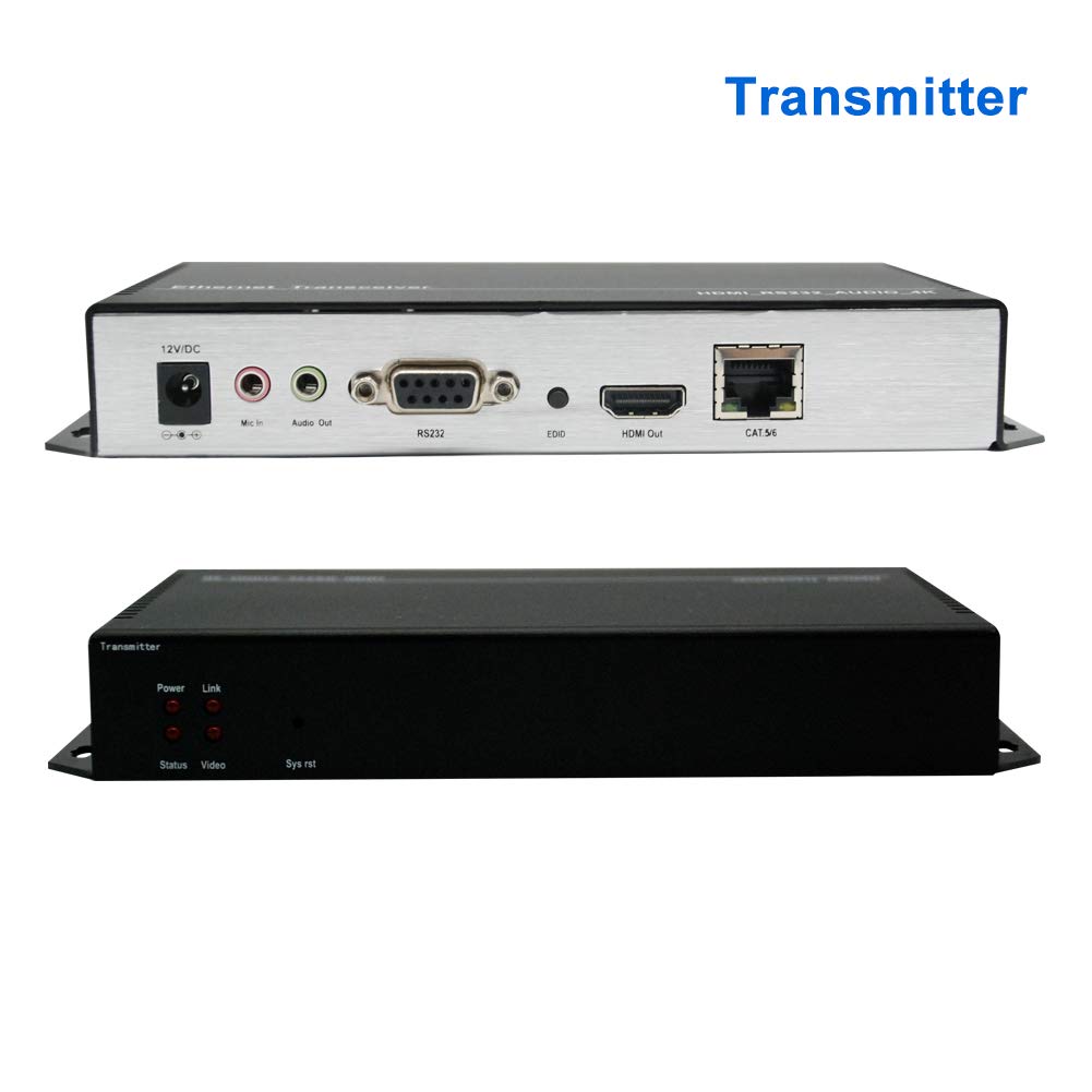 4K 1080p HDMI 120m Extender con RS232/MIC/EDID su Cat5/6 CableTrasmettitore e ricevitore HDMI rete/cavo Extender
