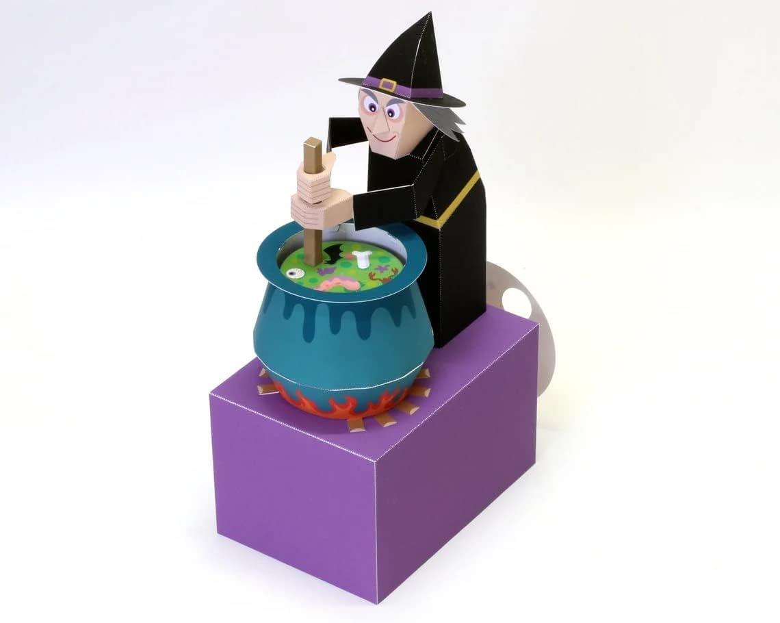 Witchcraft Works - Karakuri Workshop โ Making Paper Toys that Move - Paper Craft kit with templates to Build Movable 3D Paper Models Using Basic mechanisms Based on STEM Learning or STEAM Education.