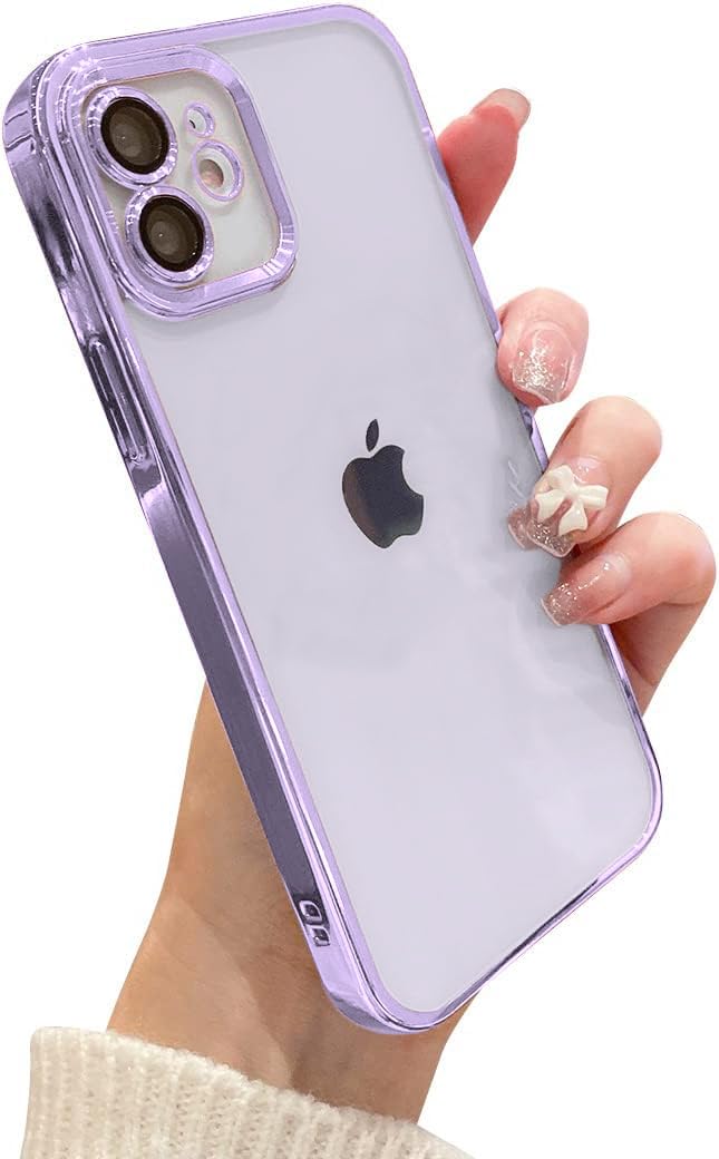 VONZEE TPU Transparent Case Compatible with Iphone 11 (6.1 Inch) Luxury Electroplated Soft Edge Bumper Case, Full Camera Protection & Shockproof Case Cover (Purple) (B09718QMMS) Amazon Price History, Amazon Price Tracker