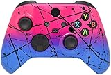 Hand Airbrushed Fade Custom Controller Compatible with Xbox Series X/S & Xbox One (Series X/S Hot Pink & Blue)