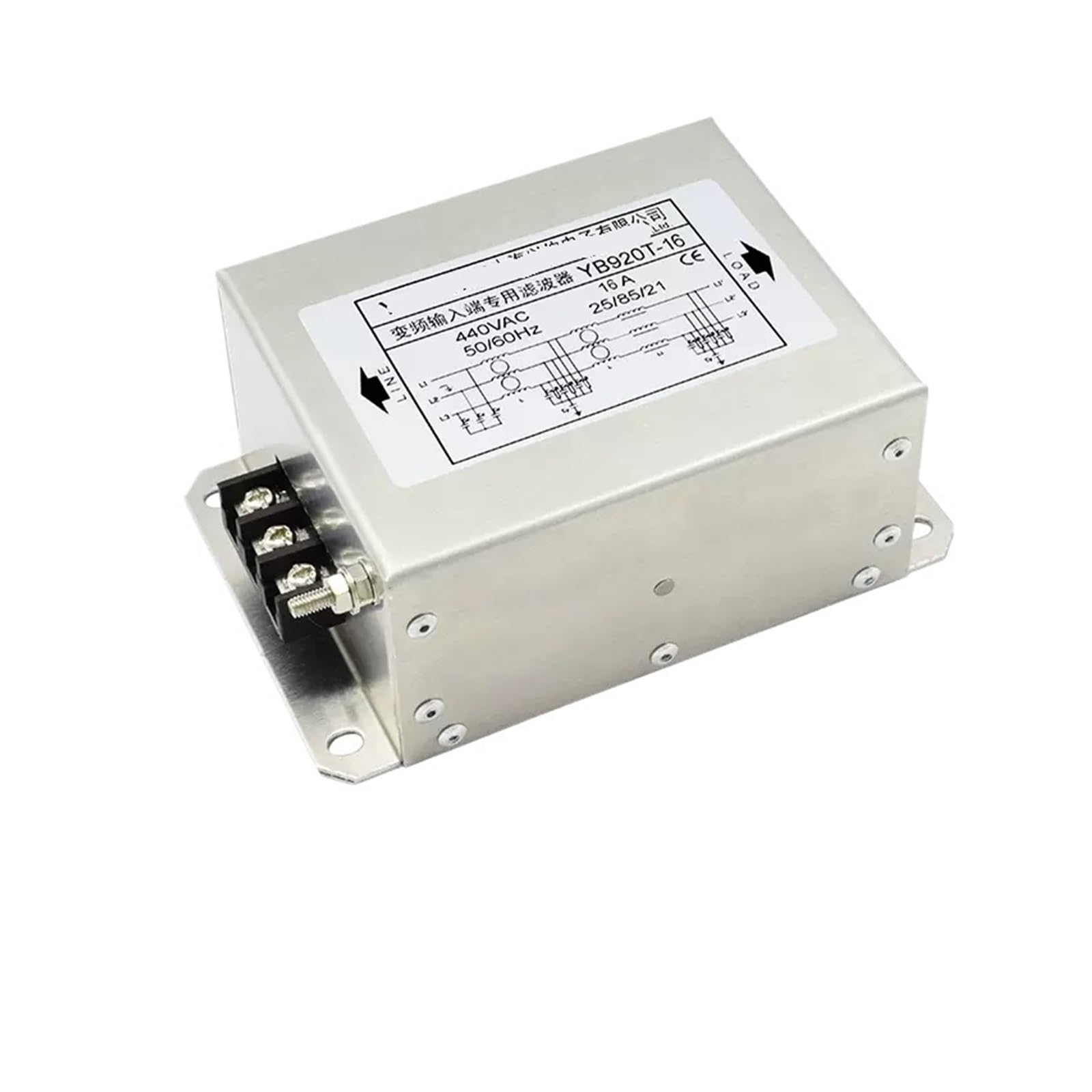 Coszwqdp One Color Yb920t Inverter Power Filter 380V Anti-Interference Input And Output Three-Phase(Yb920t-16A 5.5/7.5Kw)