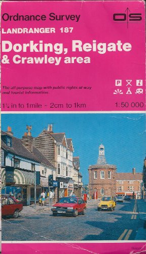 Landranger Map 187 Dorking, Reigate and Crawley Area