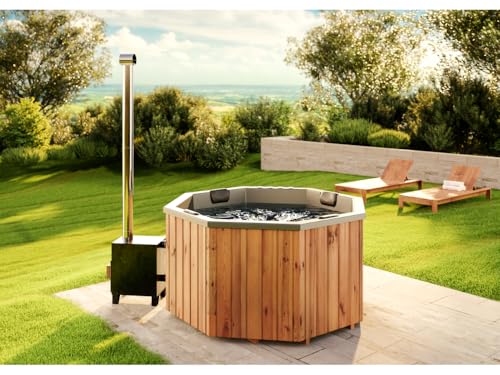 Finntherm Badefass Kopenhagen aus Thermoholz, Hot Tub 200 x 200 cm, 6...