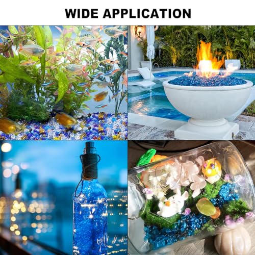 Image of Keedolla 2 lbs /900g Decorative Fish Tank Pebbles Marbles, Sea Glass Stones Beards Pebbles Gravel Rock for Fish Tank, Garden and Vase Fillers - Light Yellow