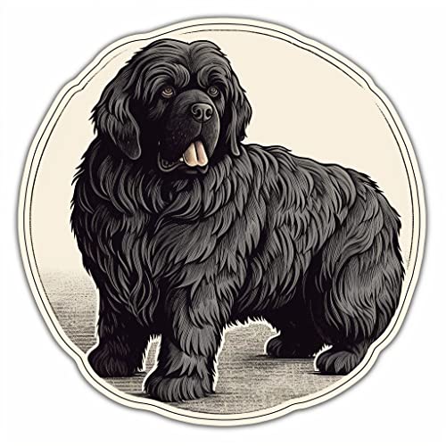 Image of Yoonek Graphics Newfoundland Dog Vinyl Decal Sticker for Car, Laptop, Tumbler, More. #009694-6