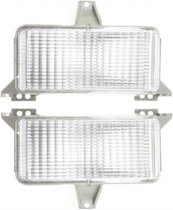 KarParts360 For Chevy/GMC C/K 1983-1986/RV 1987-1988/Suburban/Jimmy/Blazer 1983-1988 Parking Signal Light Assembly Unit w/Headlight Driver OR Passenger Side | Single Piece | GM2520122