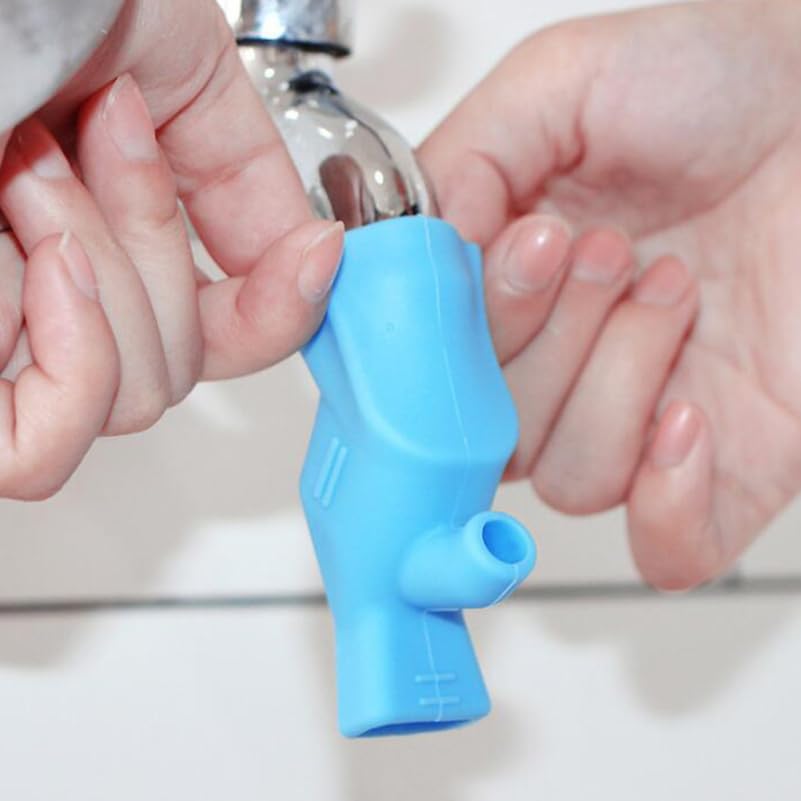Water Spout Covers Portable Travel Mouthwash Cup for Tooth Brushing and Gargling Silicone Faucet Extender for Kids Sink Handle Extender for Bathroom and Kitchen Set of 4 image 4
