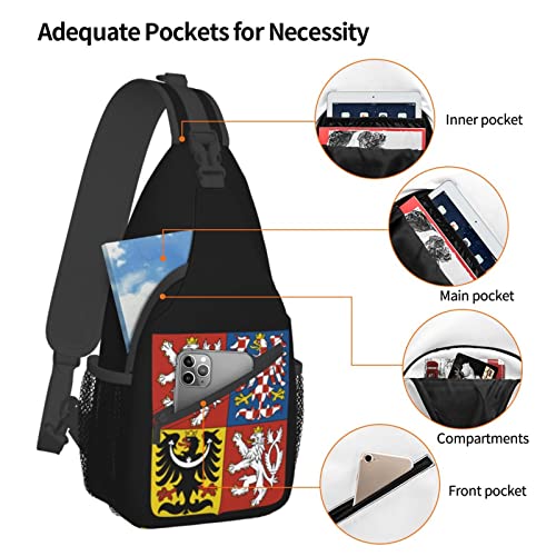Mochila tipo bandolera con emblema nacional de República Checa miniatura 5