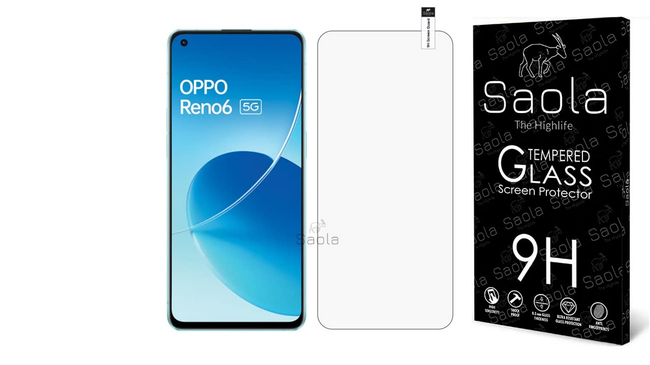 Saola 9H Tempered Glass For Oppo Reno 6 5G Smartphone(Pack Of 1)With Free Installation Kit. Full Screen Coverage. If Received Damaged-6.43 Inch (B0BFP6TC1T) Amazon Price History, Amazon Price Tracker