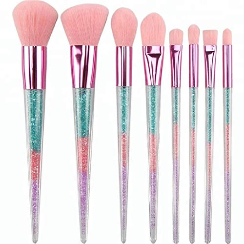 Jax & Olivia - Rainbow Crushed Crystals Makeup Brush Set (Pink)