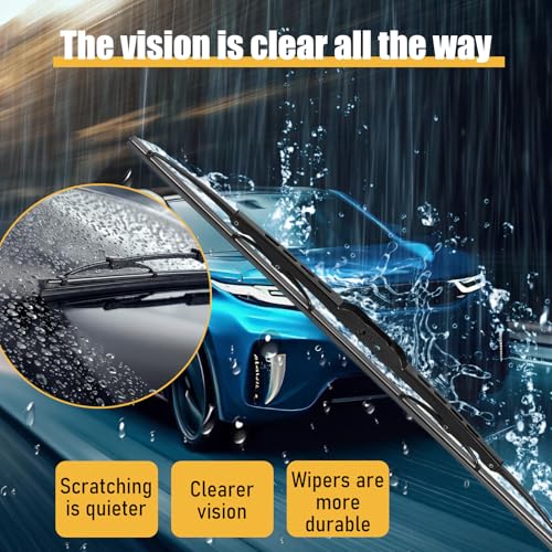 Image of BBTO 16 Pack Wiper Blades 20 Inch Silicone Windshield Wipers