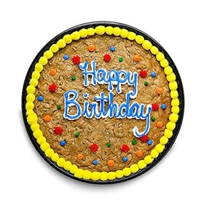 The Great Cookie 13-inch Happy Birthday Giant Cookie Cake (Chocolate Chip)