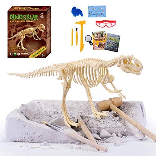 Dinosaur Digging Fossil Dinosaur Excavation Tools Dino for Kids 7-12 Year Old Toy Gifts, Jurassic T-Rex Triceratops STEM Science Kit Children's Popular Science Education DIY Toys Gift
