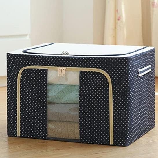 Clothes Storage Box Foldable Steel Frame Clothes Organizer Storage Oxford Cloth material Box For Wardrobe, Saree, Shirts, And Blankets, Winter Ware (1)-image-25