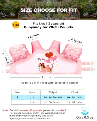 Image of AEOCOO Puddle Float Jumper for Swiming, Toddler Swim Vest for Water Play, Pool Floats with Swimming Arm Floaties Swim Jacket & Water Wings for Kids Swimmies, Boys, Girls, Ninos