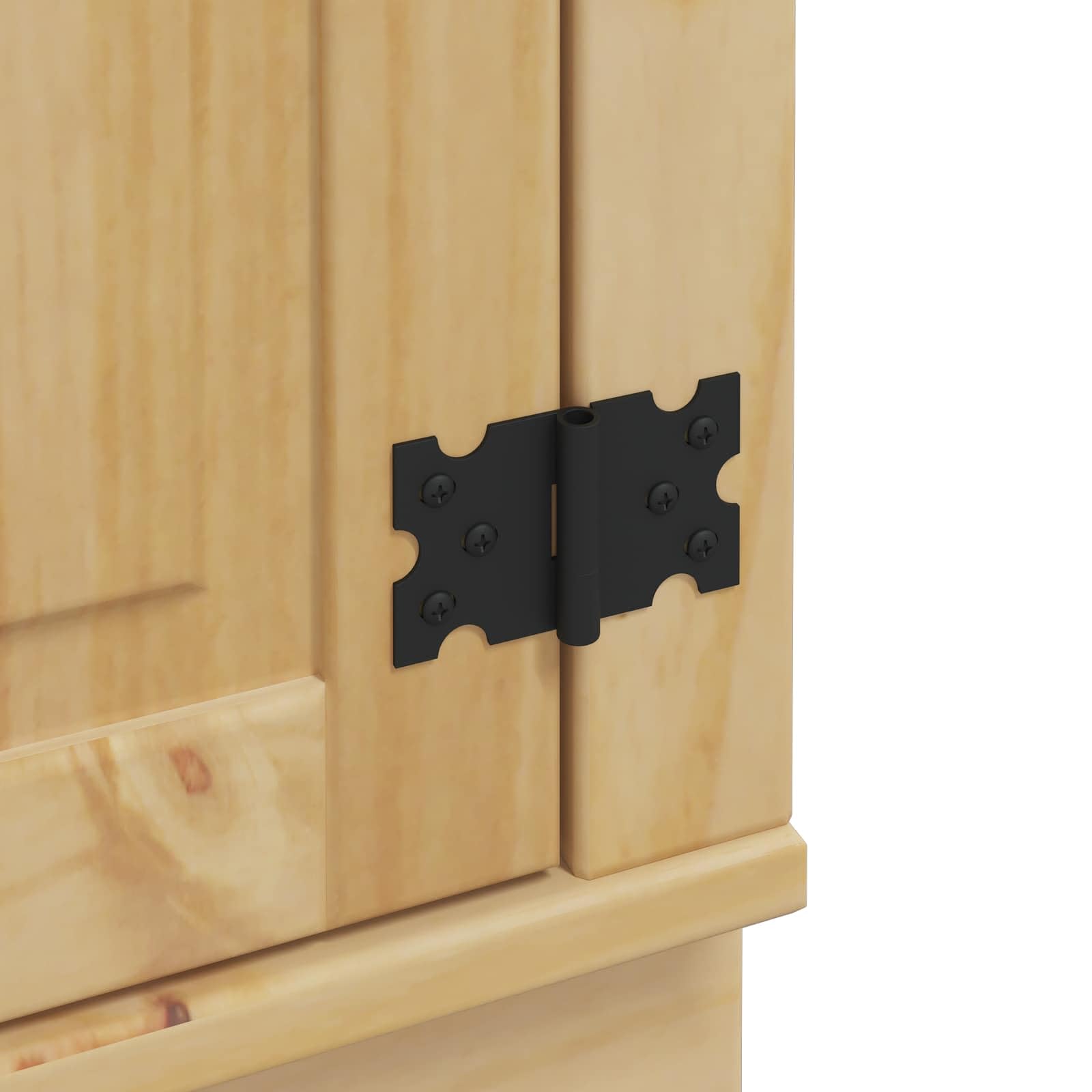 Armario de madera maciza de pino marrón miel 66 x 58 x 207 cm | Forma rectangular, diseño moderno, mucho espacio de almacenamiento, para sala de estar
