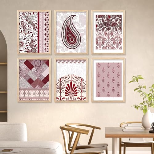 Image of kotart Premium Digital Madhubani Art Paintings with Frame for Home Decor - Framed Painting for Living Room Bedroom Office Room Decor - Painting for Wall Decoration - Pack of 6 (19X25 inch)