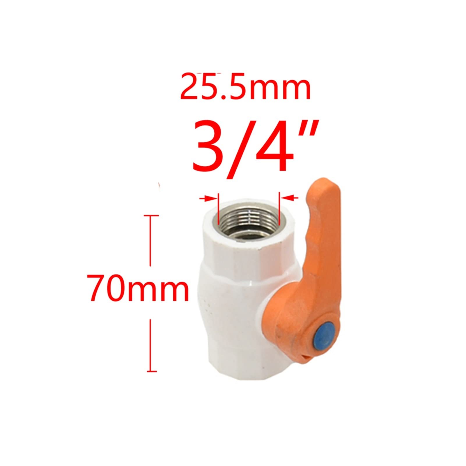 Adaptador de Conector de Utilidad Adaptador de Conector de Manguera Rosca Hembra de 1/2/3/4/1 Pulgada Conector de Válvula de Tubería Grifo Tubería Deua de 20/25/32 Mm Válvula de Bola de Fusión en Cali
