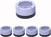 Vista 1 de 4 piezas de soporte para lavadora con cancelación de golpes y ruido, almohadillas antivibración con agarre de banda de rodadura, pedestales