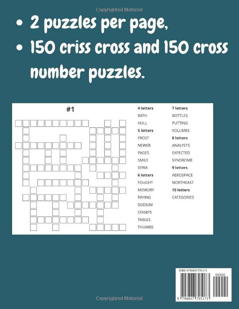 kriss-kross-puzzle-book-2-in-1-mixed-criss-cross-puzzle-book-for-adults-teens-and-seniors-with-total-300-puzzles-150-kriss-kross-and-150-kross-over-3-000-words for Free Printable Criss Cross Puzzles Kriss Kross Puzzle Book: 2 in 1 Mixed Criss Cross Puzzle Book For Adults, Teens and Seniors with total 300 Puzzles - 150 Kriss Kross and 150 Kross ... over 3.000 Words for Free Printable Criss Cross Puzzles