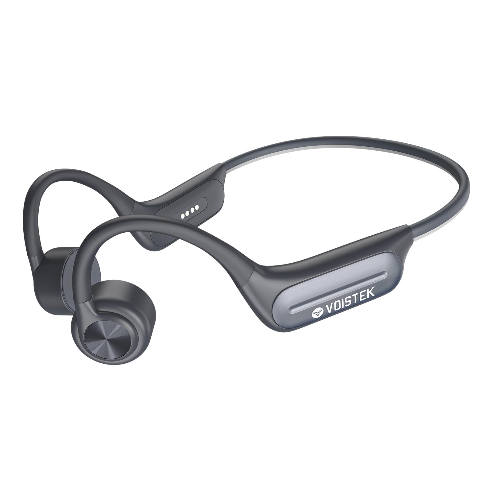 Voistek Knochenschall Bluetooth 6.0 Kopfhörer, IP68 wasserdicht, mit MP3-Player 32GB Speicher, Unterwasser kabellos, Open-Ear-Design für Schwimmen, Laufen, Fahrrad & Surfen (Grey)